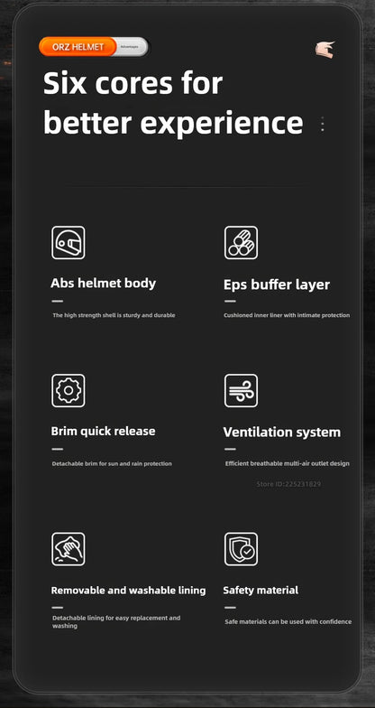 🏁🔥 Casque Moto Off - Road Orz DOT – Système de Sangle Rapide, Casque Racing avec Lunettes, Confort et Sécurité - GoDiscount