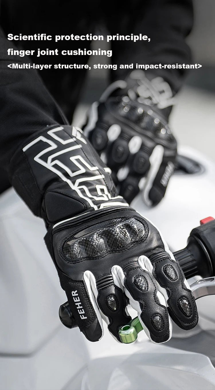 🏍️❄️ Gants Moto Hiver – Cuir Dermal, Protection Carbone | Gants Étanches & Coupe - vent pour Riders - GoDiscount