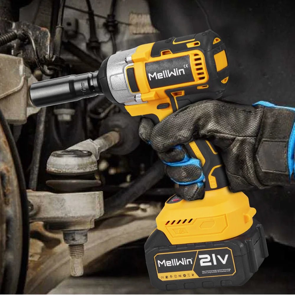 MELLWIN 800W Brushless Electric Wrench Set 3 - IN - 1 Cordless Electirc Drill/Screwdriver/Impact Wrench For Makita 18V Battery Pin - GoDiscount