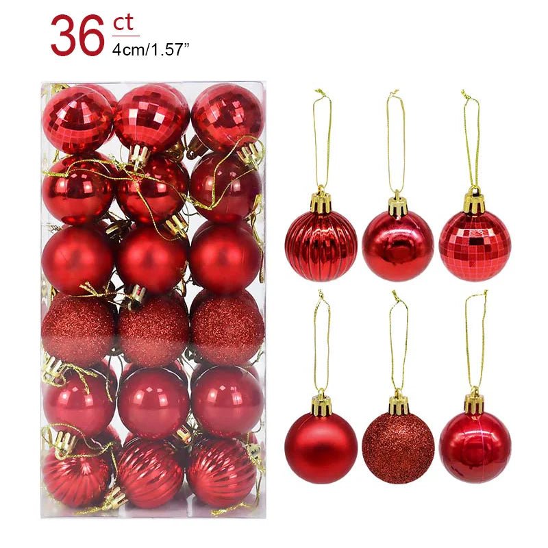 1box Christmas Balls Christmas Tree Ornaments Ball Xmas Hanging Tree Pendants Home Party Decor 2026 New Year Gift Noel Navidad - GoDiscount