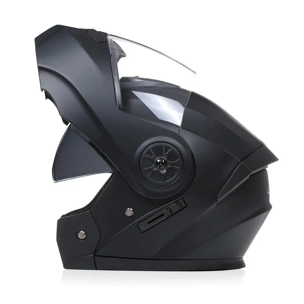 🏍️✨ Casque Moto Modulaire à Lentilles Doubles – Flip Up, Full Face | Motocross Racing Pour Hommes & Femmes - GoDiscount