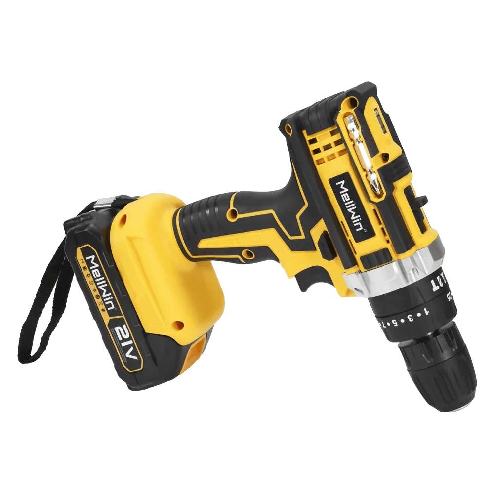 MELLWIN 25+3 Torque Cordless Electric Impact Drill Set Multipurpose Electric Screwdriver Tool Sets For Makita 18V Battery Pin - GoDiscount