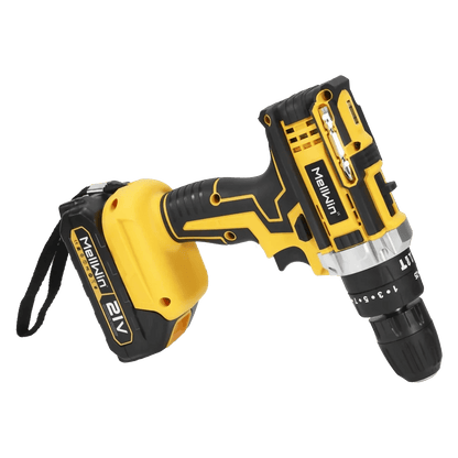 MELLWIN 25+3 Torque Cordless Electric Impact Drill Set Multipurpose Electric Screwdriver Tool Sets For Makita 18V Battery Pin - GoDiscount