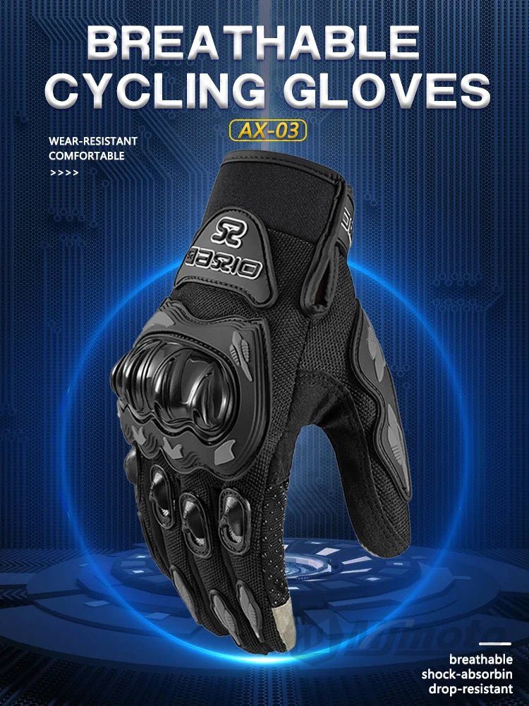 🌞💥 Gants Moto Plein Doigts – Respirants, Résistants et Antidérapants | Gants de Course avec Écran Tactile - GoDiscount