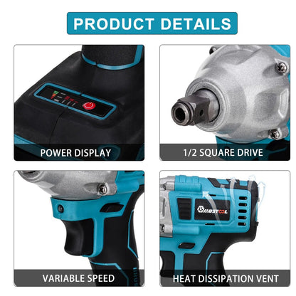 1️⃣ ⚡🛠️ Drillpro Power Set 800N.m – Clé à Chocs + Marteau Perforateur 13mm Compatible Makita 18V - GoDiscount