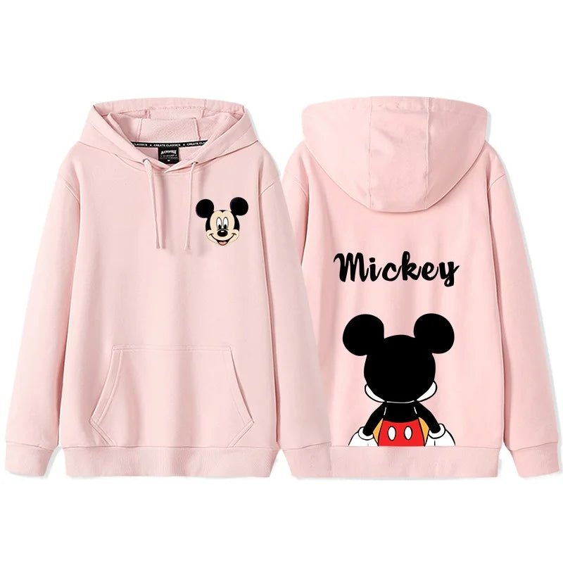 Sweat à Capuche Mickey Mouse – Tenue d’Automne Couple / Amis | Hoodie Décontracté Femme Style Disney - GoDiscount