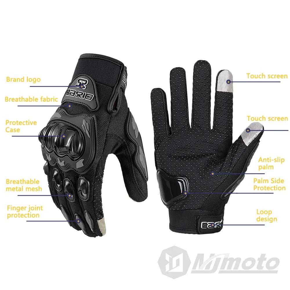 🌞💥 Gants Moto Plein Doigts – Respirants, Résistants et Antidérapants | Gants de Course avec Écran Tactile - GoDiscount