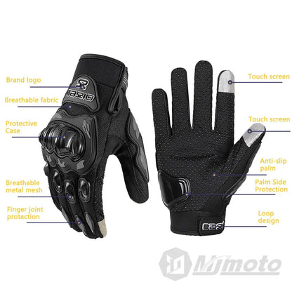 🌞💥 Gants Moto Plein Doigts – Respirants, Résistants et Antidérapants | Gants de Course avec Écran Tactile - GoDiscount