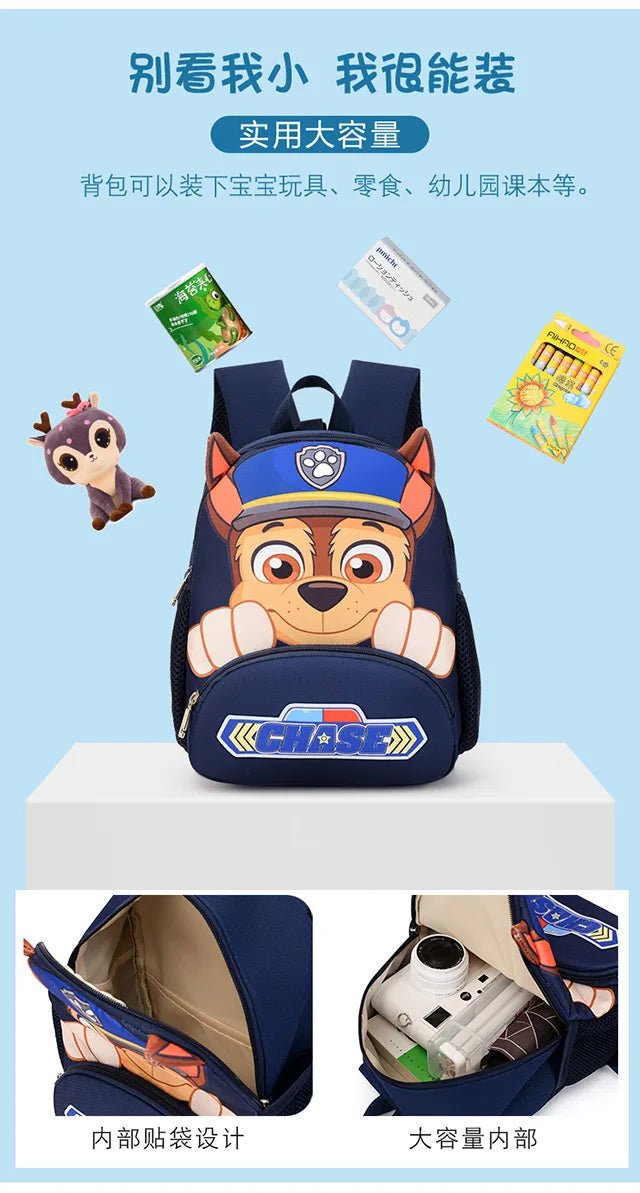 PAW Patrols Anime Chase Schoolbag Skye kawaii Cute nylon Backpack Boy Girl comfort leisure Shoulders Bags Knapsack Surprise gift - GoDiscount