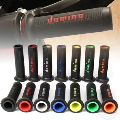 🏍️💥 Poignées Moto 22/24mm – GEL Domino Grip en Caoutchouc, 4 Couleurs pour KTM, Yamaha, Pit Bike, Motocross - GoDiscount