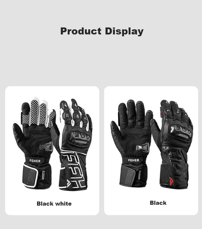🏍️❄️ Gants Moto Hiver – Cuir Dermal, Protection Carbone | Gants Étanches & Coupe - vent pour Riders - GoDiscount