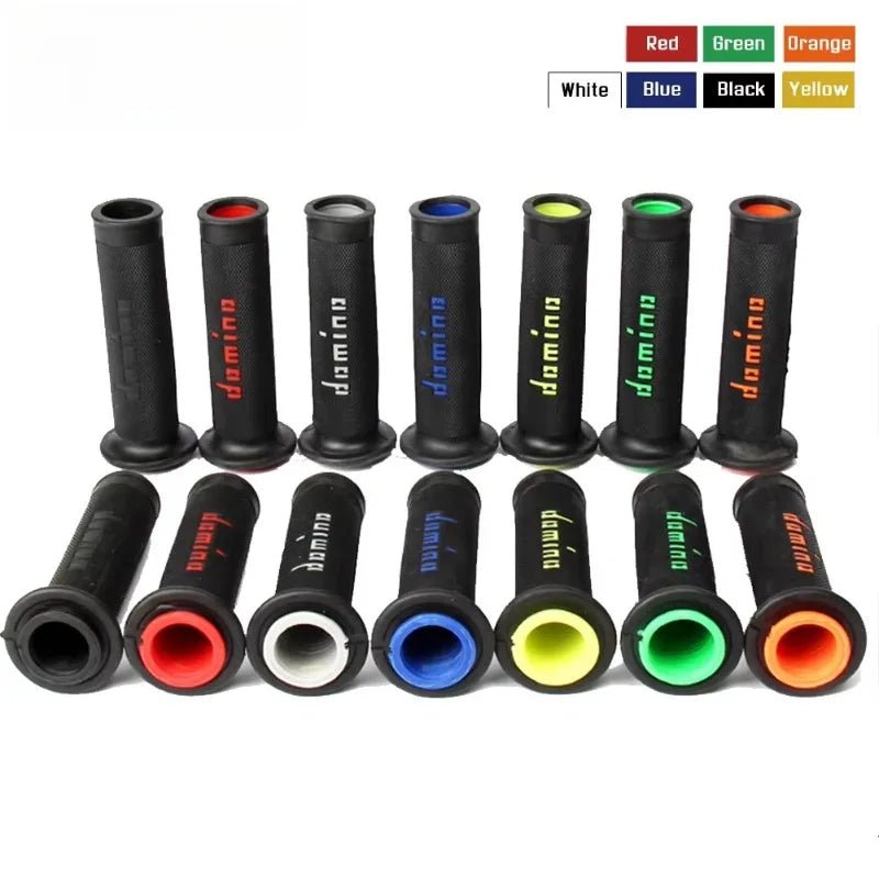 🏍️💥 Poignées Moto 22/24mm – GEL Domino Grip en Caoutchouc, 4 Couleurs pour KTM, Yamaha, Pit Bike, Motocross - GoDiscount