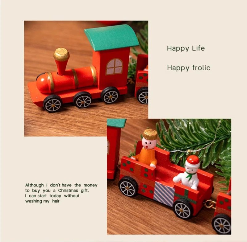 Christmas Decorations 2025 Christmas Wooden Train Xmas Tree Ornament Navidad Noel Home Decor New Year's Eve Decorations Kid Gift - GoDiscount