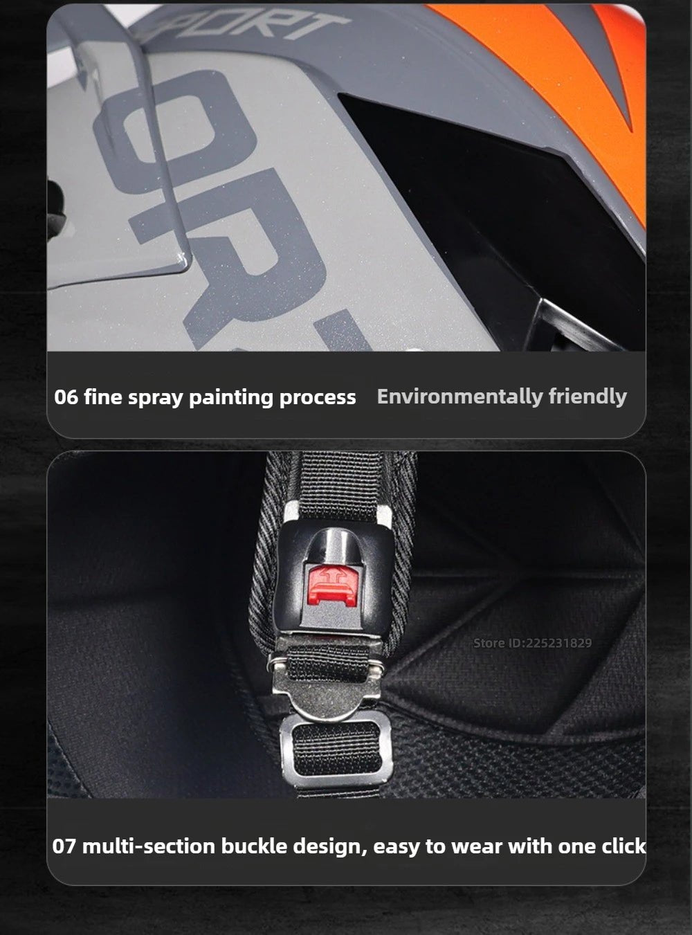 🏁🔥 Casque Moto Off - Road Orz DOT – Système de Sangle Rapide, Casque Racing avec Lunettes, Confort et Sécurité - GoDiscount