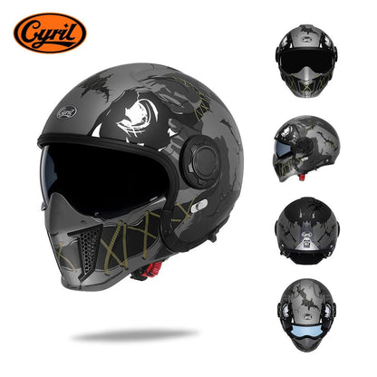 🏍️💥 Casque Moto CYRIL – Full Face & Open Face, Homologué ECE DOT, Casque Modular avec Double Visor - GoDiscount