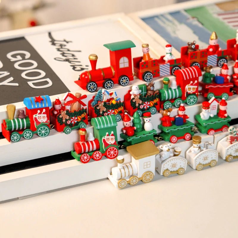 Christmas Decorations 2025 Christmas Wooden Train Xmas Tree Ornament Navidad Noel Home Decor New Year's Eve Decorations Kid Gift - GoDiscount