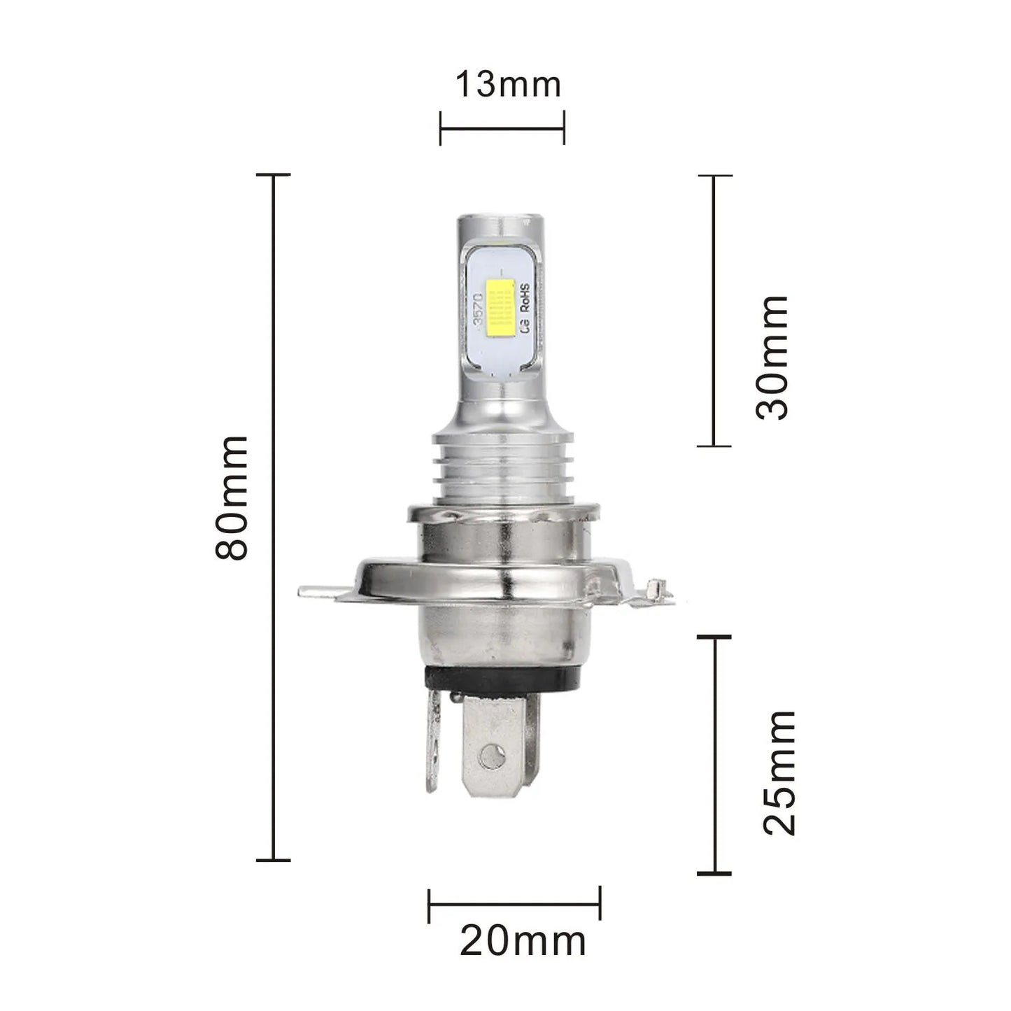 💡🏍️ Ampoule LED Moto H4 H7 H11 – 80W, 6000K, Haute et Basse Porte, Blanc Jaune, Lampe Scooter - GoDiscount