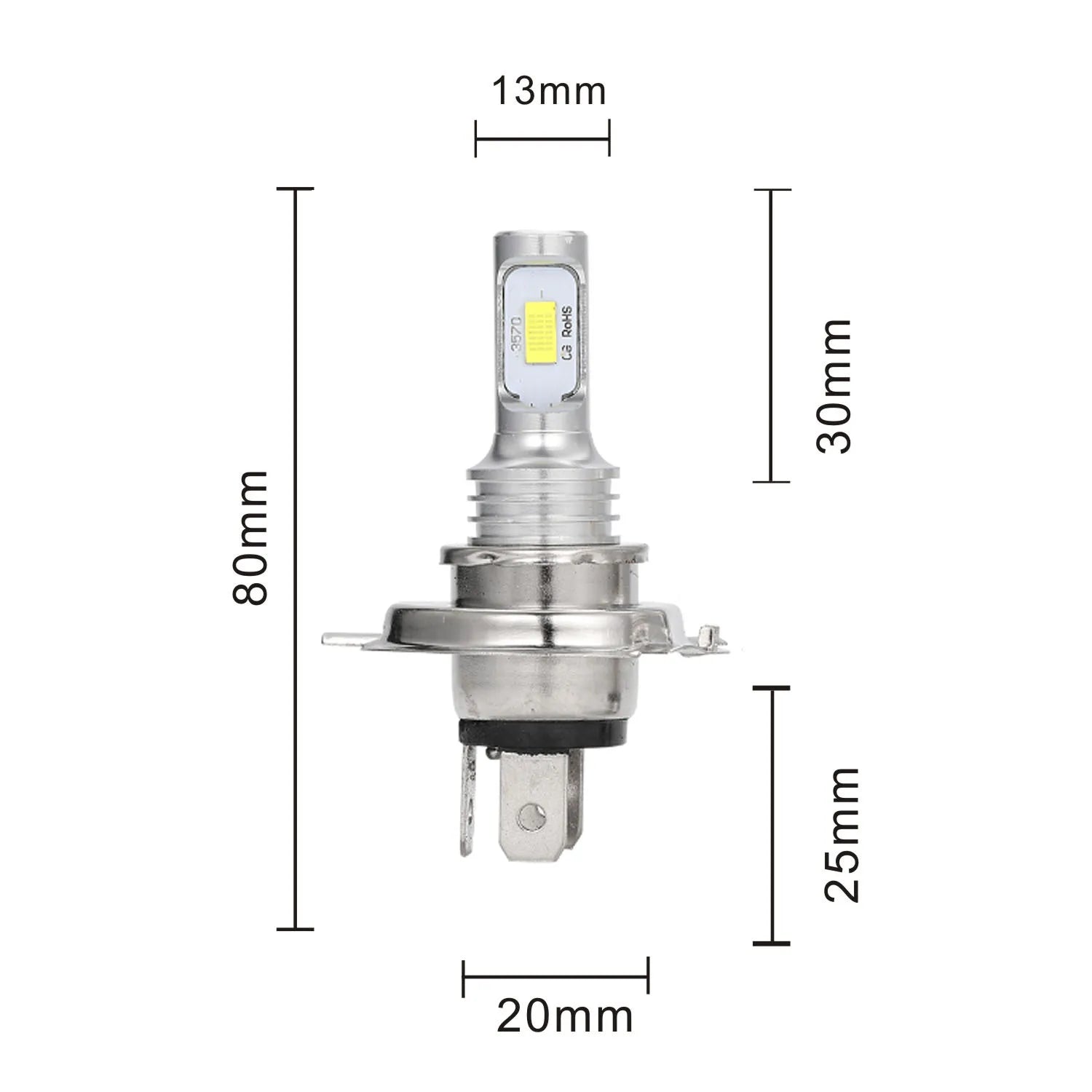 💡🏍️ Ampoule LED Moto H4 H7 H11 – 80W, 6000K, Haute et Basse Porte, Blanc Jaune, Lampe Scooter - GoDiscount