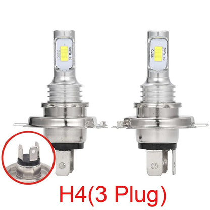 💡🏍️ Ampoule LED Moto H4 H7 H11 – 80W, 6000K, Haute et Basse Porte, Blanc Jaune, Lampe Scooter - GoDiscount