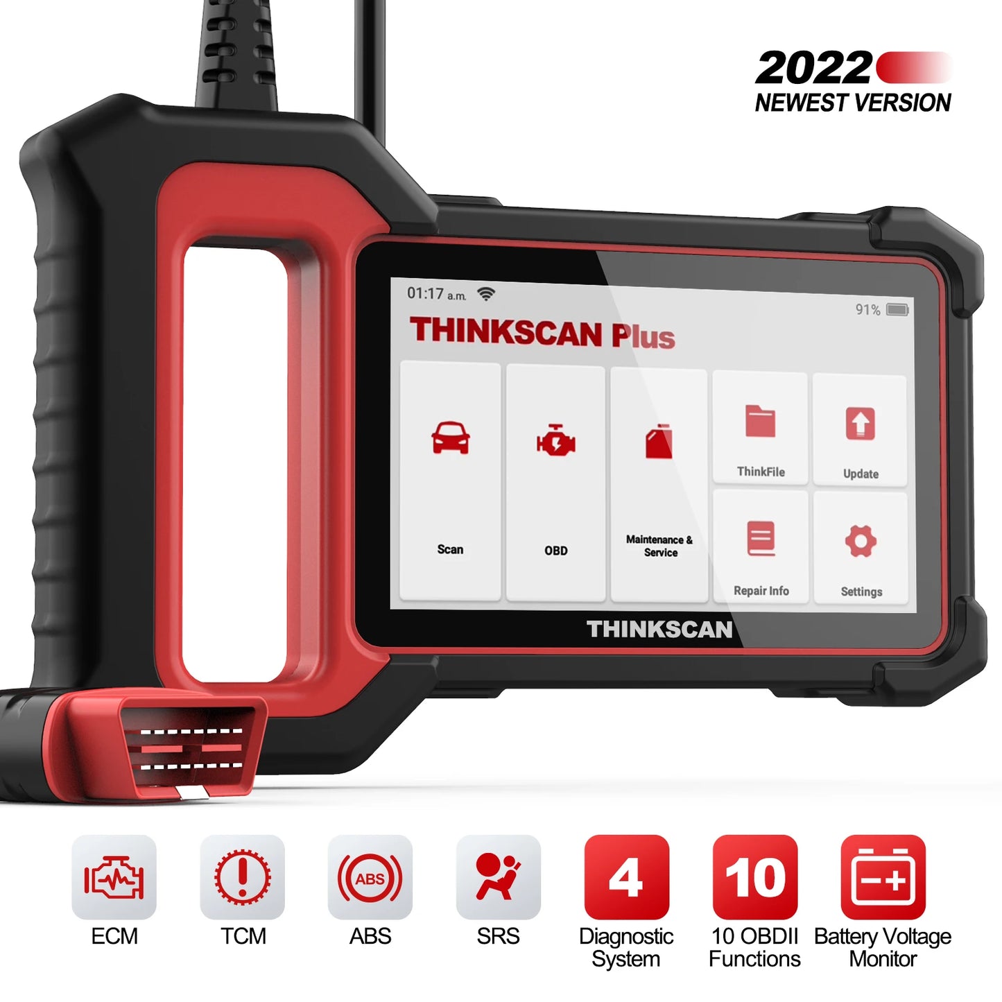 🔧 THINKCAR Thinkscan Plus S7/S6/S4 OBD2 Scanner – Outil de Diagnostic Auto, Réinitialisation de 28 Codes, Diagnostic Complet Voiture - GoDiscount