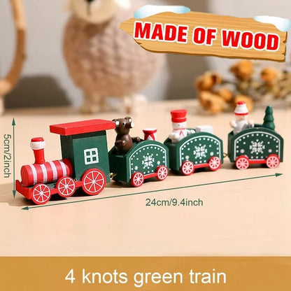 Christmas Decorations 2025 Christmas Wooden Train Xmas Tree Ornament Navidad Noel Home Decor New Year's Eve Decorations Kid Gift - GoDiscount