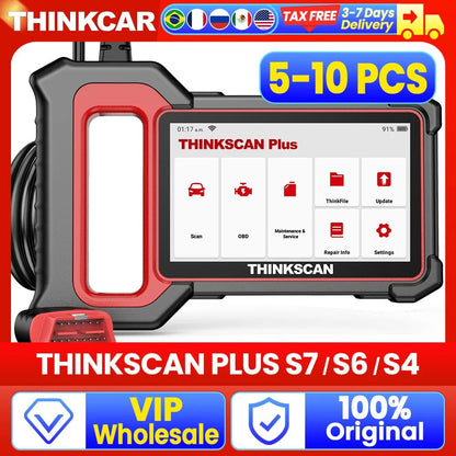 🔧 THINKCAR Thinkscan Plus S7/S6/S4 OBD2 Scanner – Outil de Diagnostic Auto, Réinitialisation de 28 Codes, Diagnostic Complet Voiture - GoDiscount