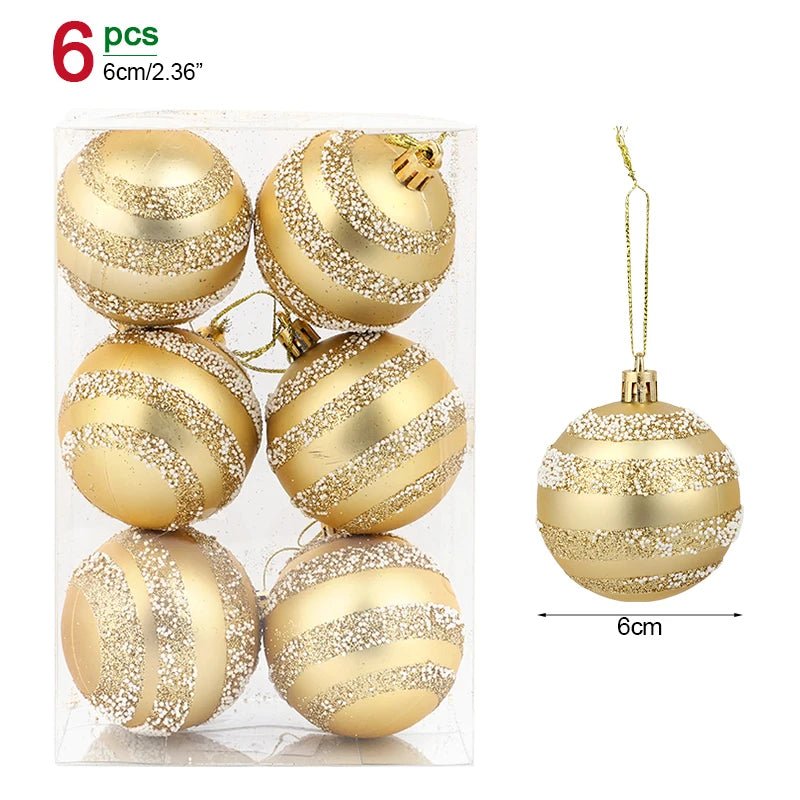 1box Christmas Balls Christmas Tree Ornaments Ball Xmas Hanging Tree Pendants Home Party Decor 2026 New Year Gift Noel Navidad - GoDiscount