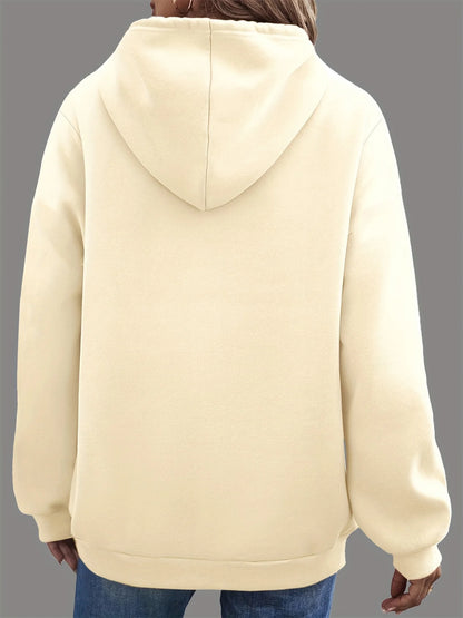 ⭐ Sweat à Capuche Femme Automne/Hiver – Velours Doux, Coupe Ample, Motif Cœur Croix Imprimé – Chaud & Confortable - GoDiscount