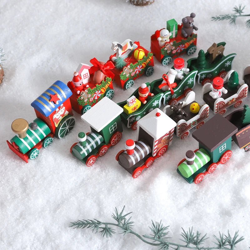 Christmas Decorations 2025 Christmas Wooden Train Xmas Tree Ornament Navidad Noel Home Decor New Year's Eve Decorations Kid Gift - GoDiscount