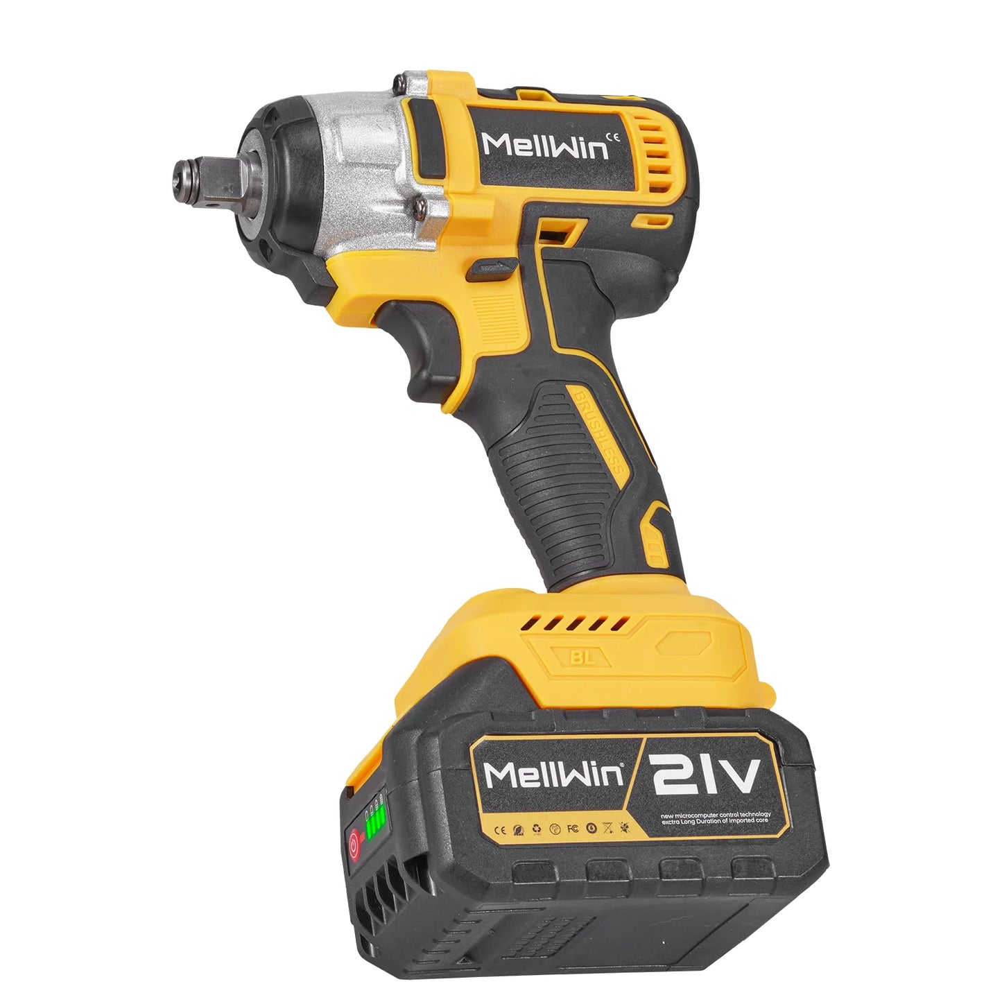 MELLWIN 800W Brushless Electric Wrench Set 3 - IN - 1 Cordless Electirc Drill/Screwdriver/Impact Wrench For Makita 18V Battery Pin - GoDiscount