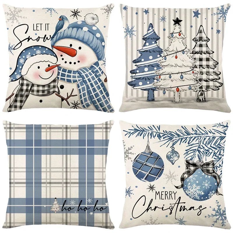 45cm Christmas Decorations Christmas Cushion Cover Pillowcase 2024 for Home Ornament Xmas New Year Christmas Decor 2025 home - GoDiscount