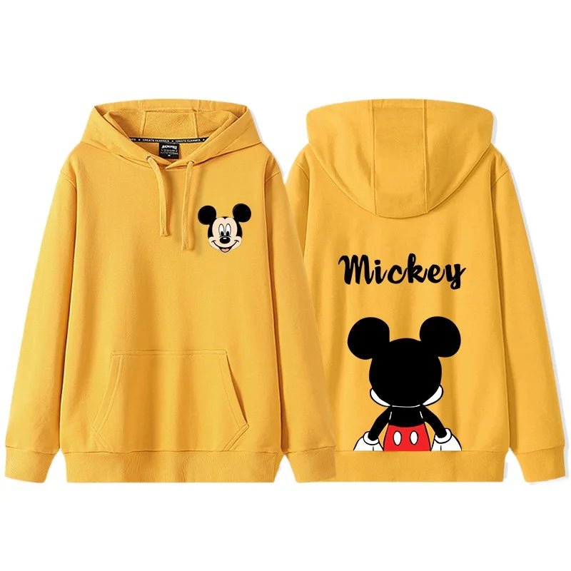 Sweat à Capuche Mickey Mouse – Tenue d’Automne Couple / Amis | Hoodie Décontracté Femme Style Disney - GoDiscount