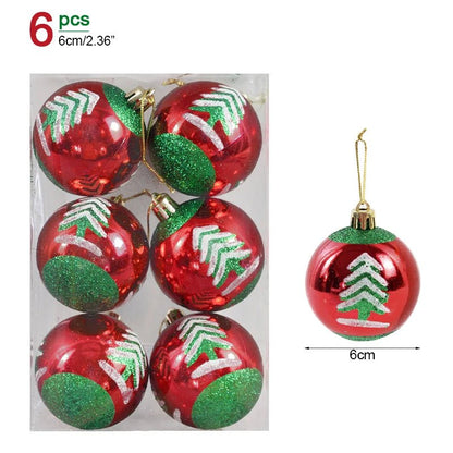 1box Christmas Balls Christmas Tree Ornaments Ball Xmas Hanging Tree Pendants Home Party Decor 2026 New Year Gift Noel Navidad - GoDiscount