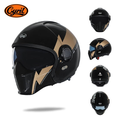 🏍️💥 Casque Moto CYRIL – Full Face & Open Face, Homologué ECE DOT, Casque Modular avec Double Visor - GoDiscount