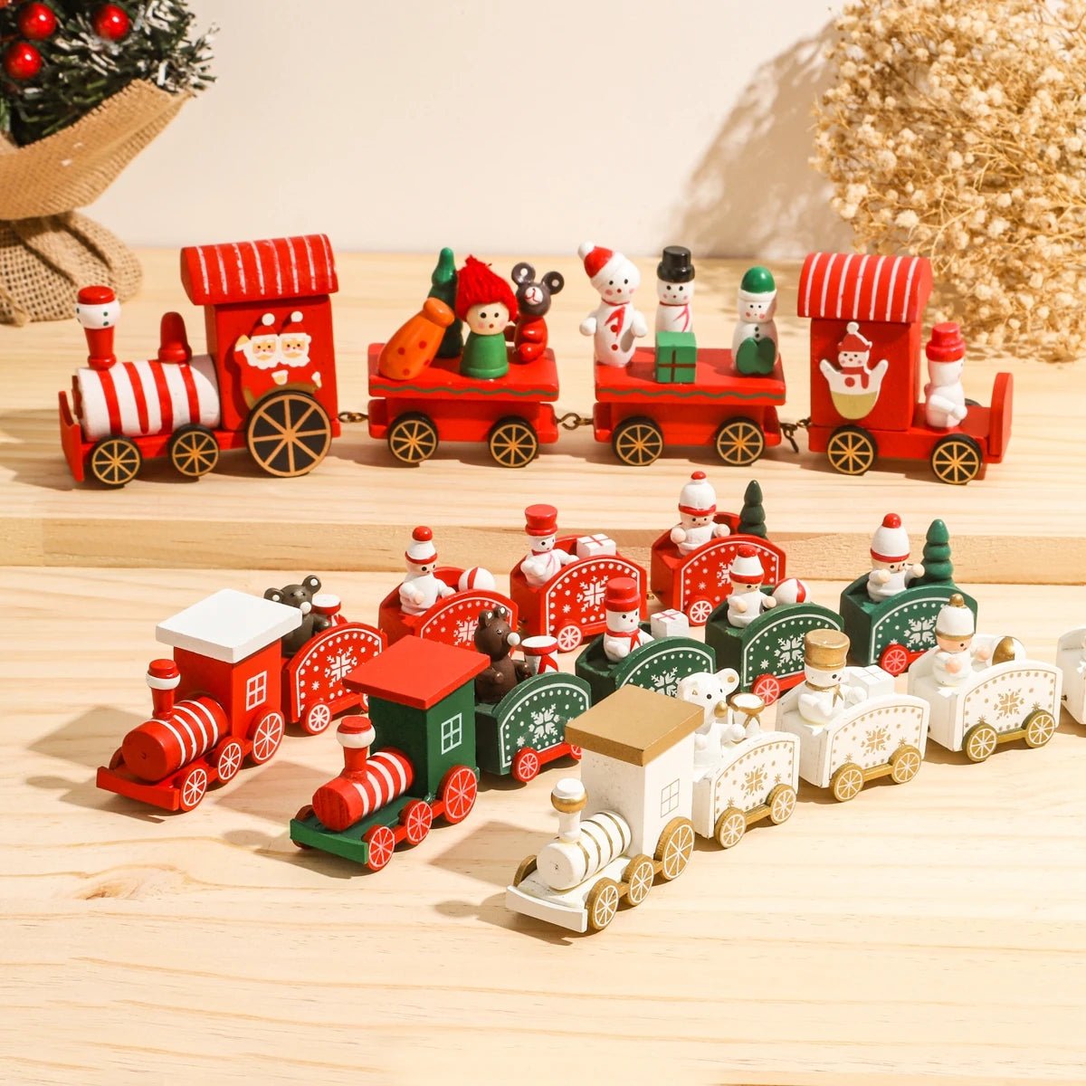 Christmas Decorations 2025 Christmas Wooden Train Xmas Tree Ornament Navidad Noel Home Decor New Year's Eve Decorations Kid Gift - GoDiscount