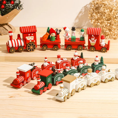 Christmas Decorations 2025 Christmas Wooden Train Xmas Tree Ornament Navidad Noel Home Decor New Year's Eve Decorations Kid Gift - GoDiscount