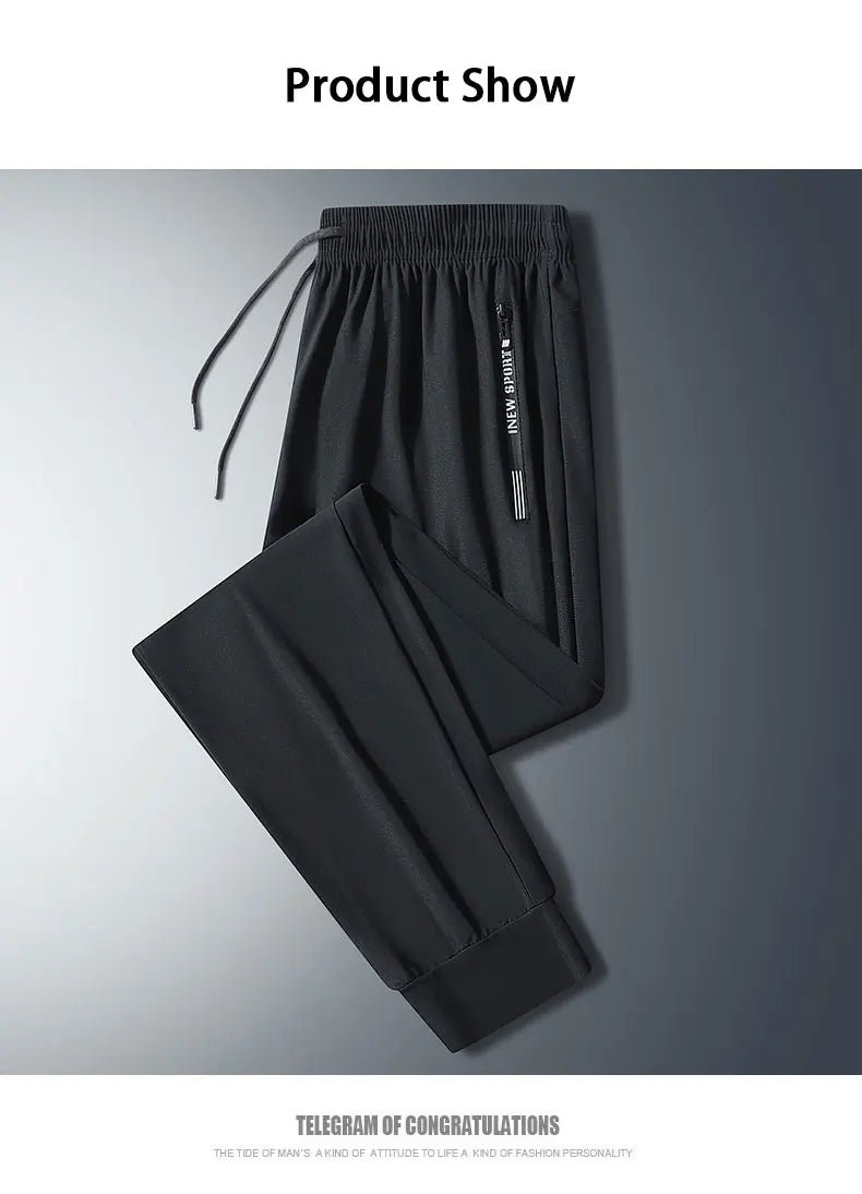 Pantalon de Running Homme – Pantalon de Sport à Séchage Rapide, Zippé, Pour Jogging, Fitness et Activités Extérieures - GoDiscount