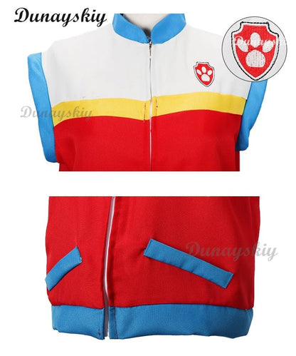 Gilet Cosplay Pat' Patrouille Ryder pour Enfants – Costume Marshall & Chase Carnaval, Halloween, Anniversaire – Waistcoat Personnalisé - GoDiscount