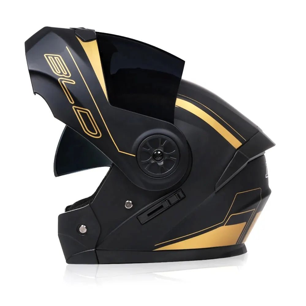 🏍️✨ Casque Moto Modulaire à Lentilles Doubles – Flip Up, Full Face | Motocross Racing Pour Hommes & Femmes - GoDiscount