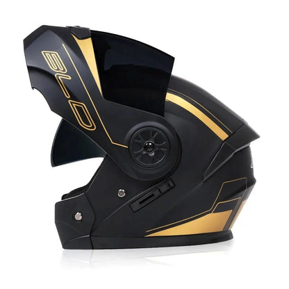 🏍️✨ Casque Moto Modulaire à Lentilles Doubles – Flip Up, Full Face | Motocross Racing Pour Hommes & Femmes - GoDiscount