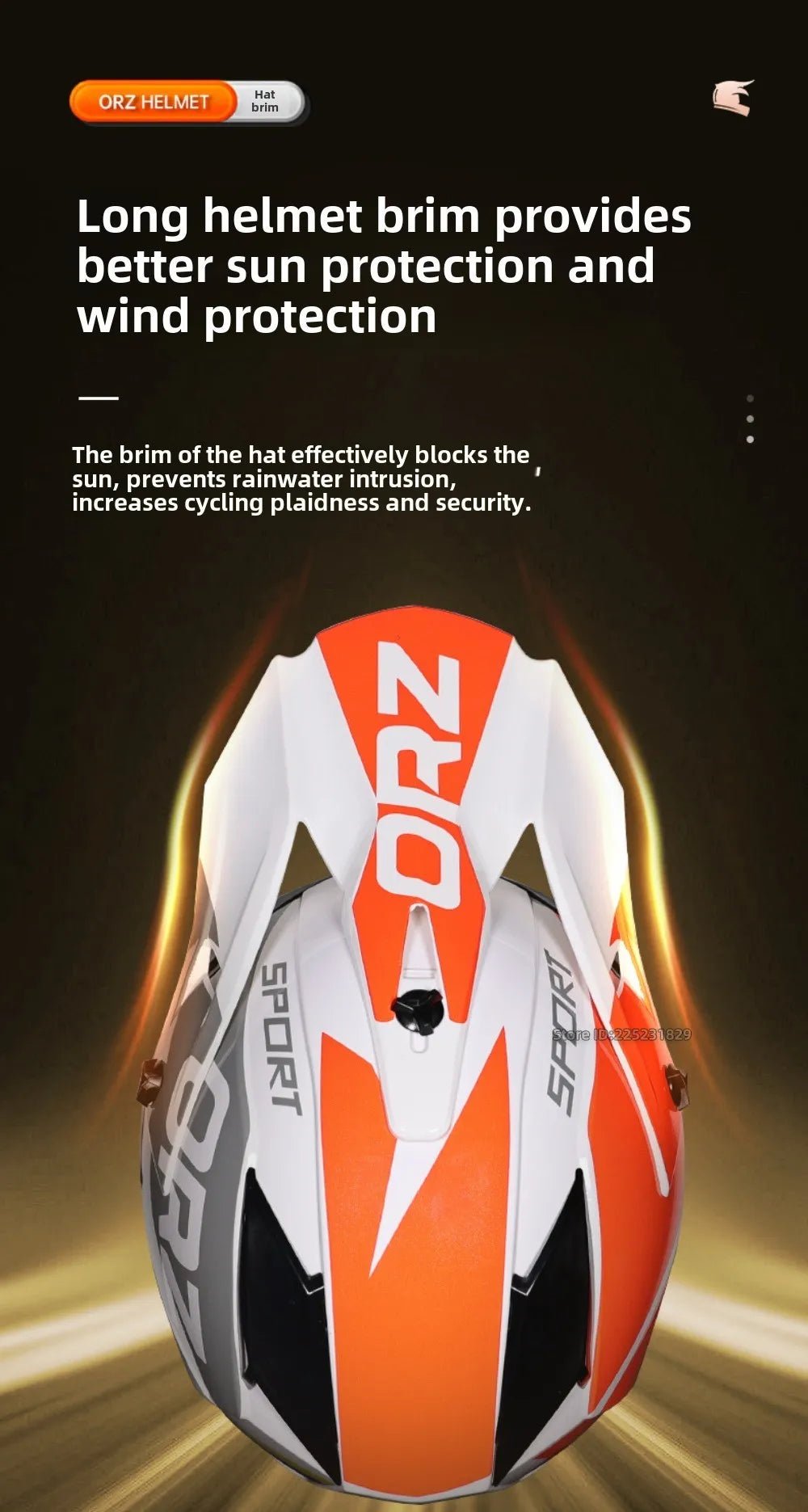 🏁🔥 Casque Moto Off - Road Orz DOT – Système de Sangle Rapide, Casque Racing avec Lunettes, Confort et Sécurité - GoDiscount