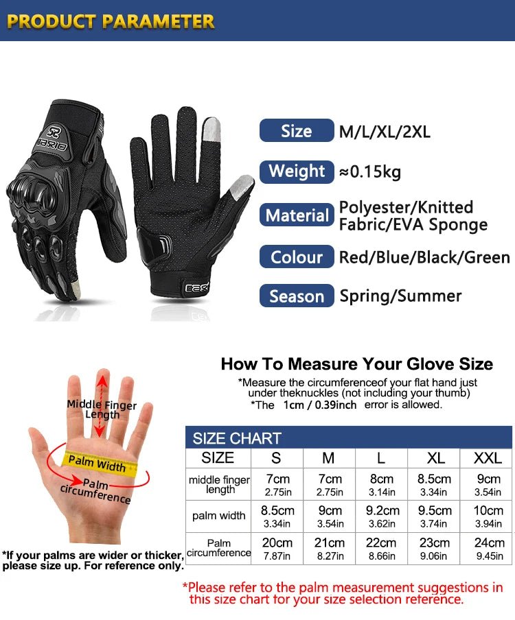 🌞💥 Gants Moto Plein Doigts – Respirants, Résistants et Antidérapants | Gants de Course avec Écran Tactile - GoDiscount