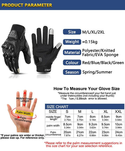 🌞💥 Gants Moto Plein Doigts – Respirants, Résistants et Antidérapants | Gants de Course avec Écran Tactile - GoDiscount
