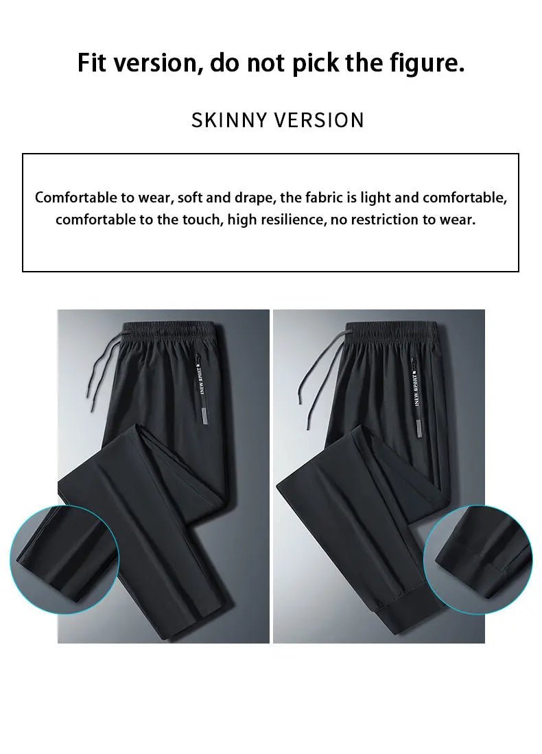 Pantalon de Running Homme – Pantalon de Sport à Séchage Rapide, Zippé, Pour Jogging, Fitness et Activités Extérieures - GoDiscount