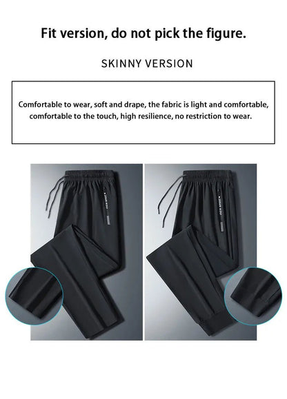 Pantalon de Running Homme – Pantalon de Sport à Séchage Rapide, Zippé, Pour Jogging, Fitness et Activités Extérieures - GoDiscount