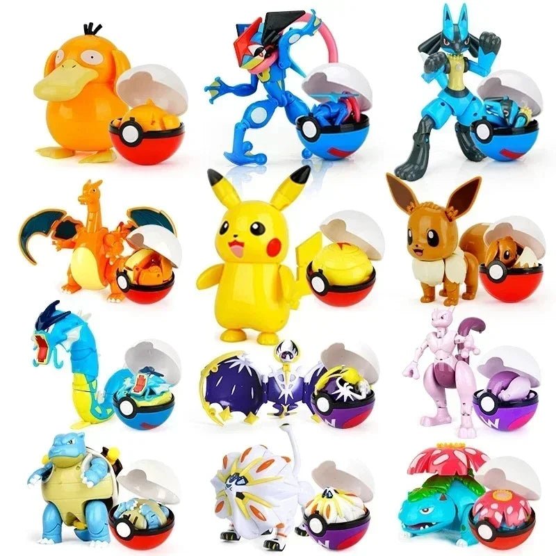 ⭐ Figurines Pokémon + Pokéball – Pikachu, Carapuce, Salamèche - GoDiscount