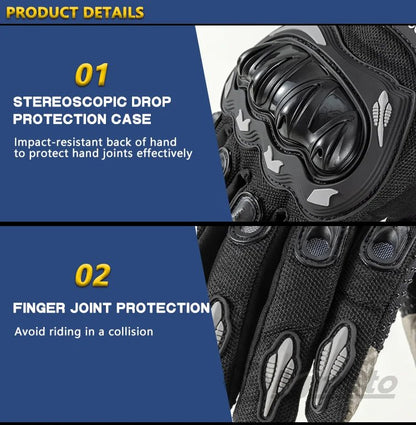 🌞💥 Gants Moto Plein Doigts – Respirants, Résistants et Antidérapants | Gants de Course avec Écran Tactile - GoDiscount