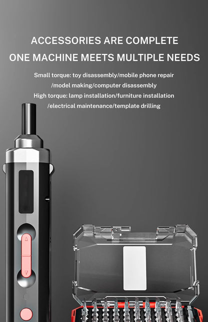 ⚡🔧 Tournevis Électrique Sans Fil – Rechargeable USB | Kit de Réparation Maison avec LED - GoDiscount