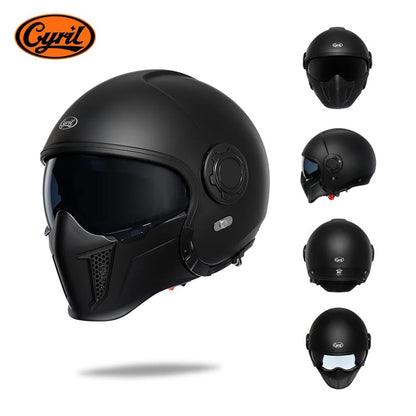 🏍️💥 Casque Moto CYRIL – Full Face & Open Face, Homologué ECE DOT, Casque Modular avec Double Visor - GoDiscount