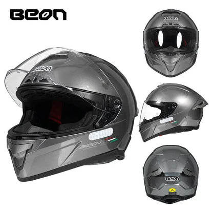 💨🛡️ Casque Moto Beon - 507 – Casque Full Face Racing, Certifié DOT/ECE | Pour Toute Saison - GoDiscount